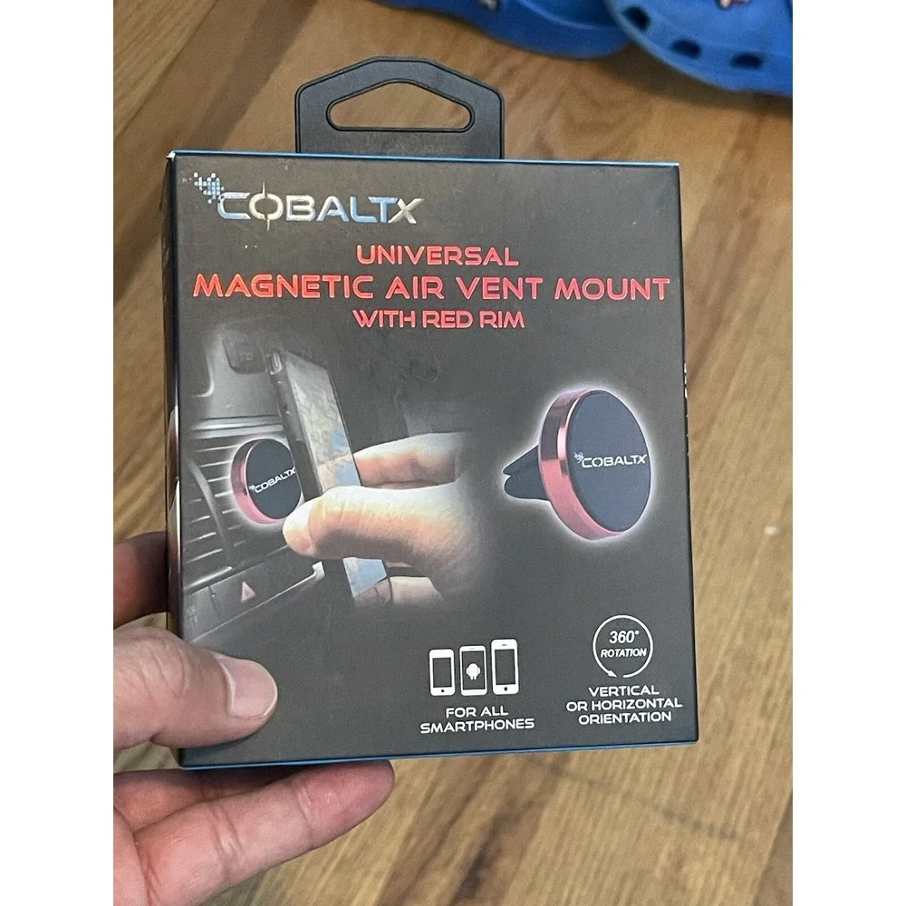 Cobalt Universal Magnetic Air Vent Mont for Cellphones With Rose Gold Rim New